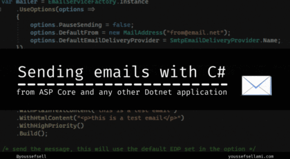 How to send emails with C# Dotnet post title