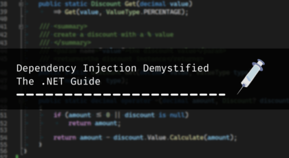 the feature image for the article Dependency Injection Demystified The .NET Guide.
